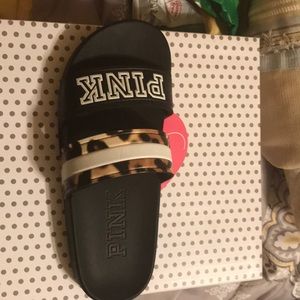 Leopard print Victoria Secret slides